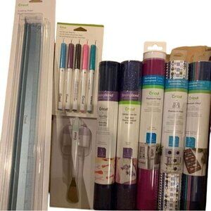 Cricut Lot Vinyl Tools Pens HTV Iron On Permanent Glitter Ruler Gift Crafting